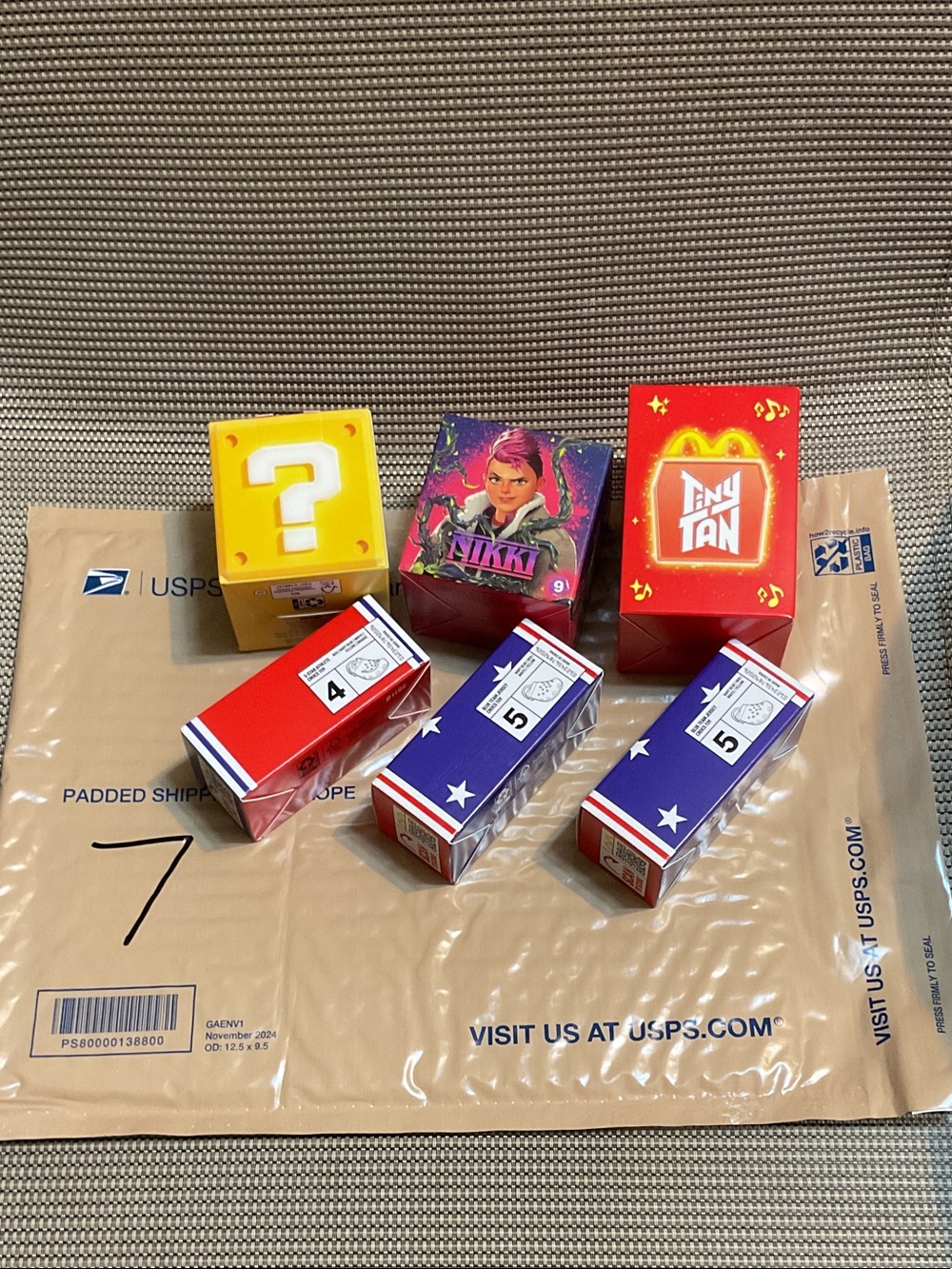 McDonald's Tiny Tan Red and Yellow Collectible Toy Boxes#7